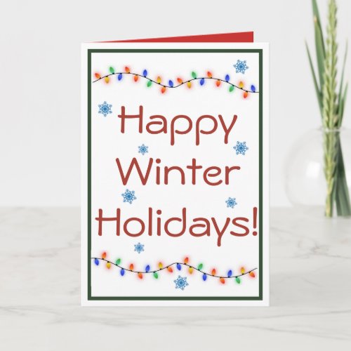 Winter Holidays Greeting Card