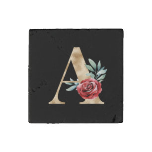 Winter holidays initials magnet letter A