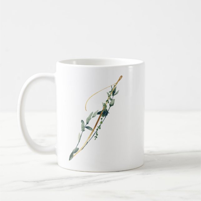 Winter holidays initials mug (Left)