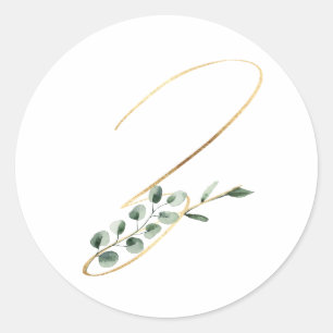 Winter holidays initials sticker