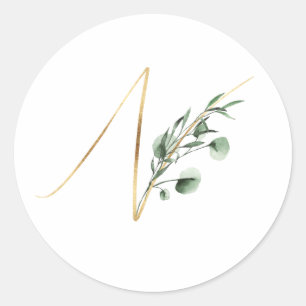 Winter holidays initials sticker