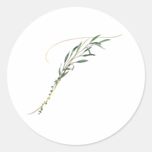 Winter holidays initials sticker