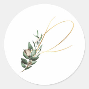 Winter holidays initials sticker