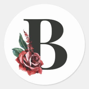 Winter holidays initials sticker letter B