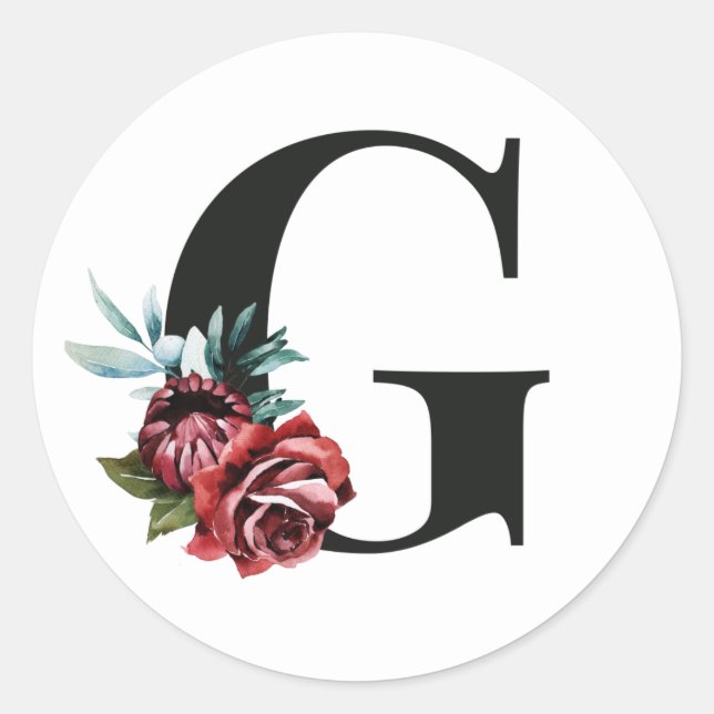 Winter holidays initials sticker letter G (Front)