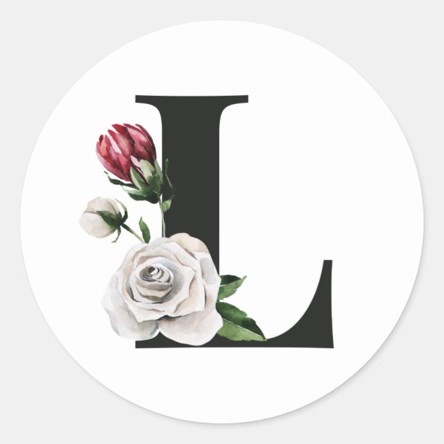 Winter holidays initials sticker letter L (Front)