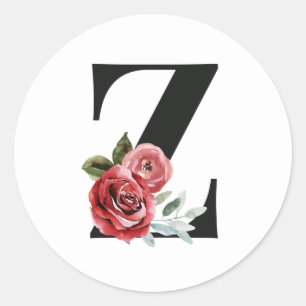 Winter holidays initials sticker letter Z