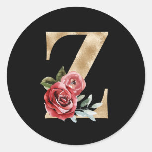 Winter holidays initials sticker letter Z