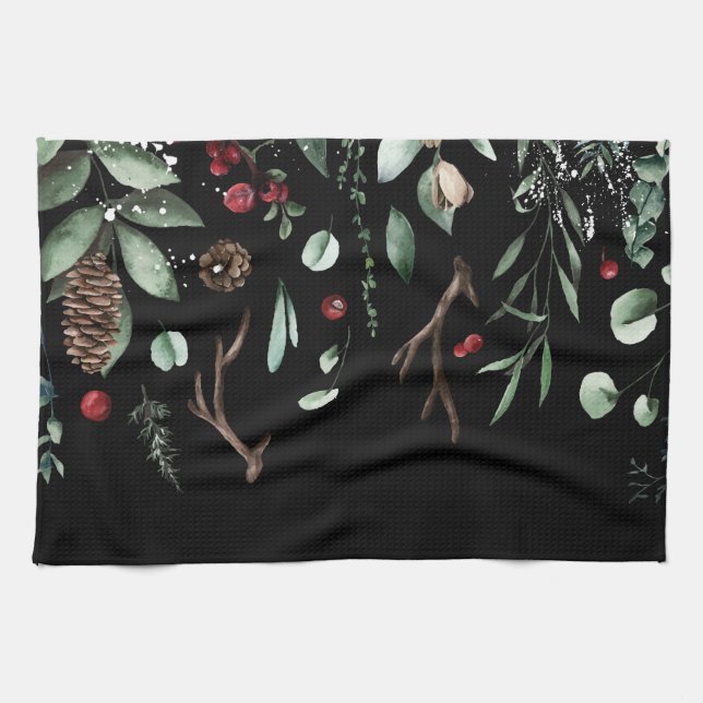 Winter holidays kitchen towel (Horizontal)