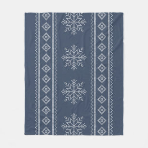 Winter holidays knitwear snowflake design fleece blanket