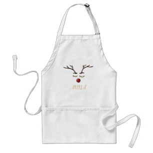 Winter holidays Rudolph Adult Apron