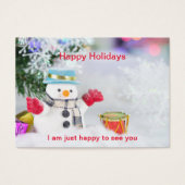 Winter Holidays Snowman Greeting (Front)