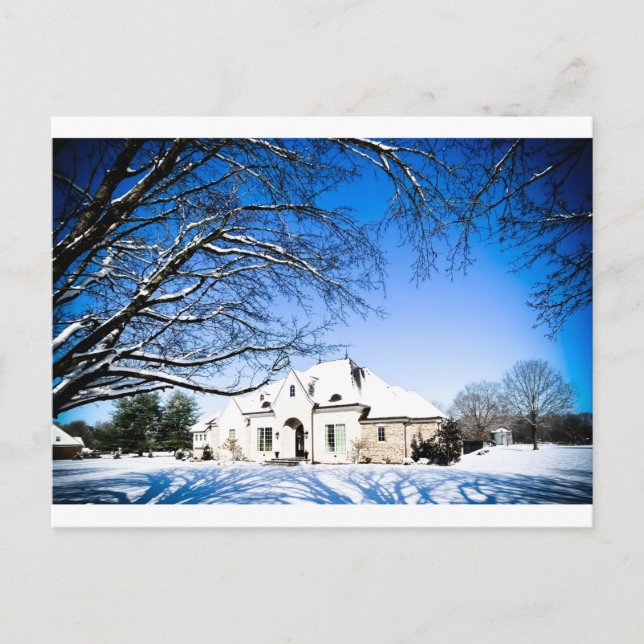 Winter home  holiday postcard (Front)