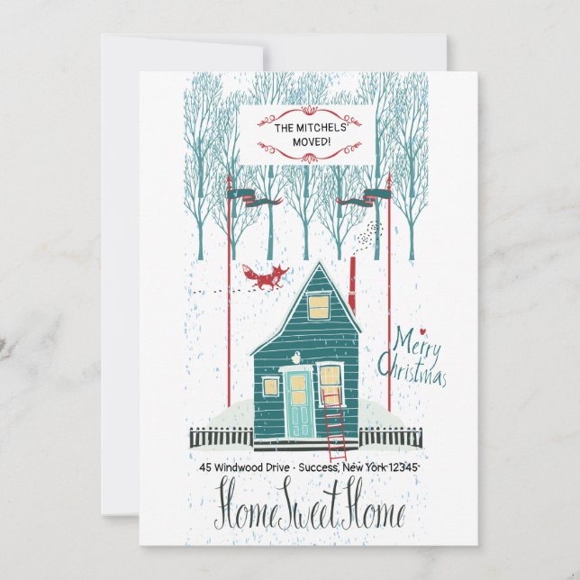 Winter Home New Address Announcement (Front)