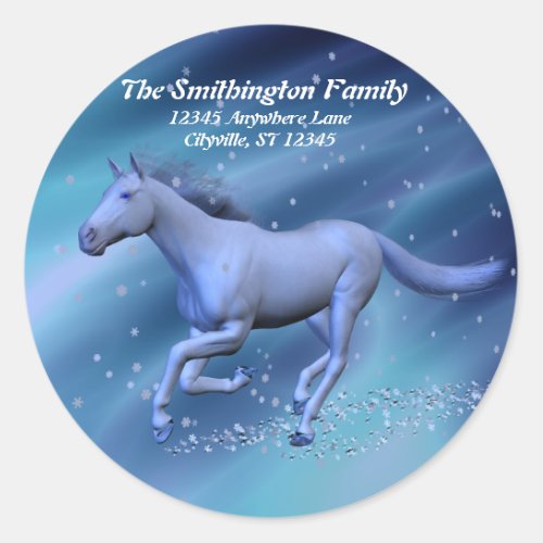 Winter Horse Address Labels