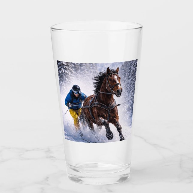   Winter Horse Drinking Glasses (Front)