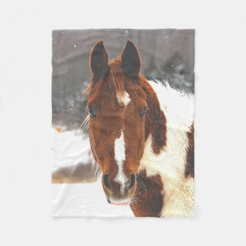 Winter Horse Fleece Blanket