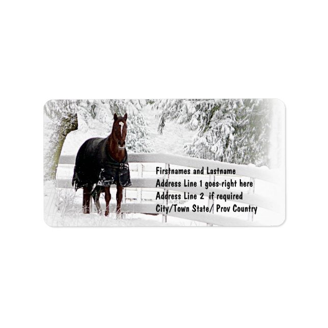 Winter Horse Label (Front)