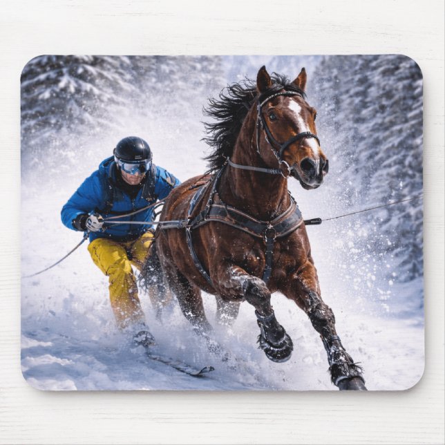   Winter Horse Mouse Pads (Front)
