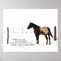 Winter Horse & Scripture 11x14 Matte Poster