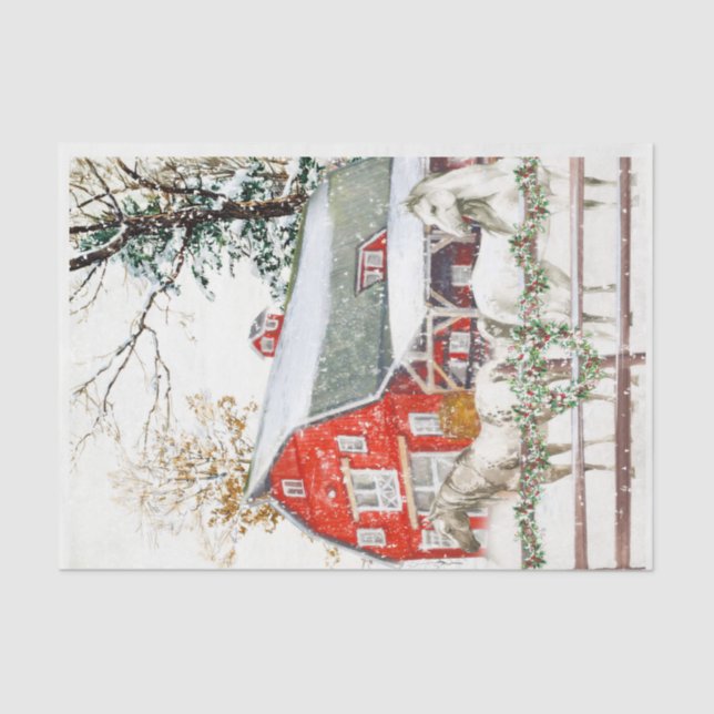 Winter Horses Tissue Paper (Front)