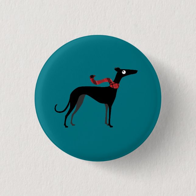 Winter Hound Pinback Button (Front)