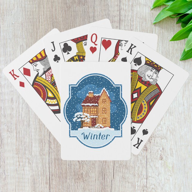 Winter House In The Snow Poker Cards (Creator Uploaded)