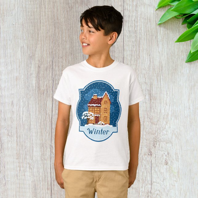 Winter House In The Snow T-Shirt (Creator Uploaded)