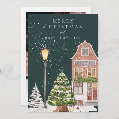 Winter House Photo Christmas Card