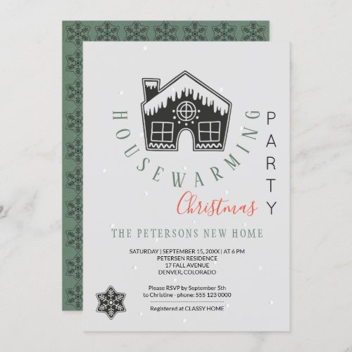 Winter Housewarming Christmas Party Modern Invitation