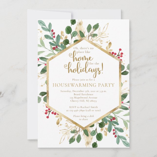 Winter Housewarming Party Invitation (Front)