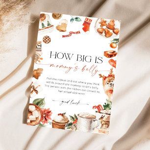 Winter How Big is Mommy's Belly Baby Shower Game