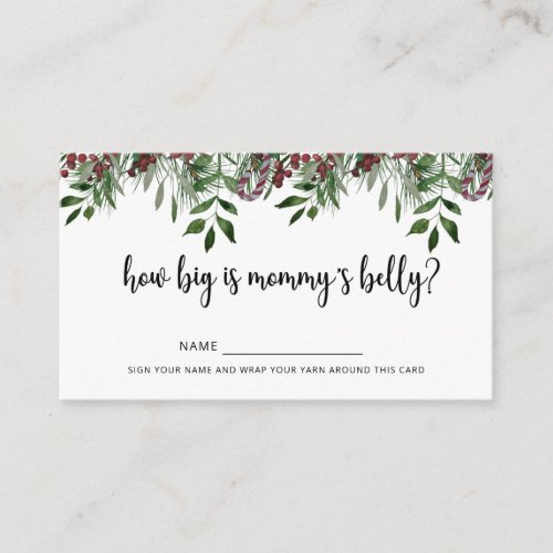 Winter how big is mommys belly  enclosure card