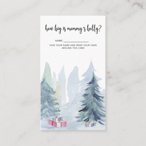 Winter how big is mommys belly enclosure card