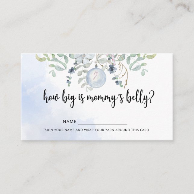 Winter how big is mommy's belly enclosure card (Front)