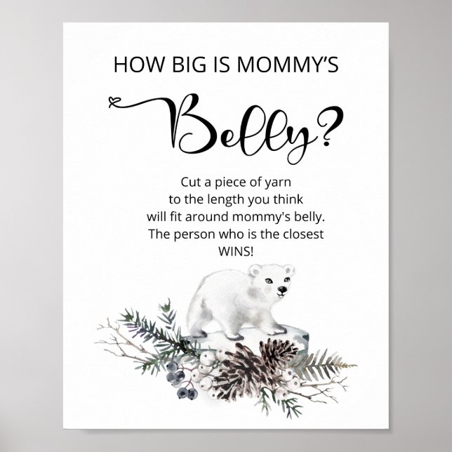Winter how big is mommy's belly game poster (Front)