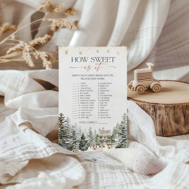 Winter How Sweet Is It Baby Shower Game (Creator Uploaded)
