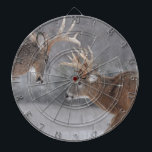 Winter Hunt Dartboard<br><div class="desc">At the cabin with the fellas for a weekend late in hunting season? There isn't many ways to pass the time more fun than playing darts, and this high-quality custom dart board featuring a photo of two of the fine white tail bucks at the Hunt's End Deer Ranch out in...</div>