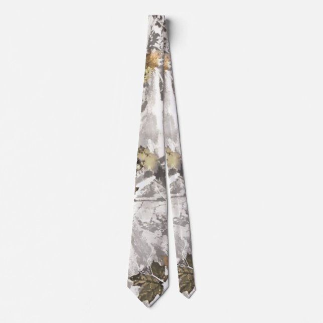 Winter Hunting Camouflage Look Neck Tie (Front)