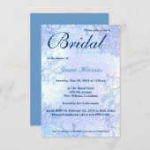 winter ice blue elegant bridal shower invite (Front/Back)