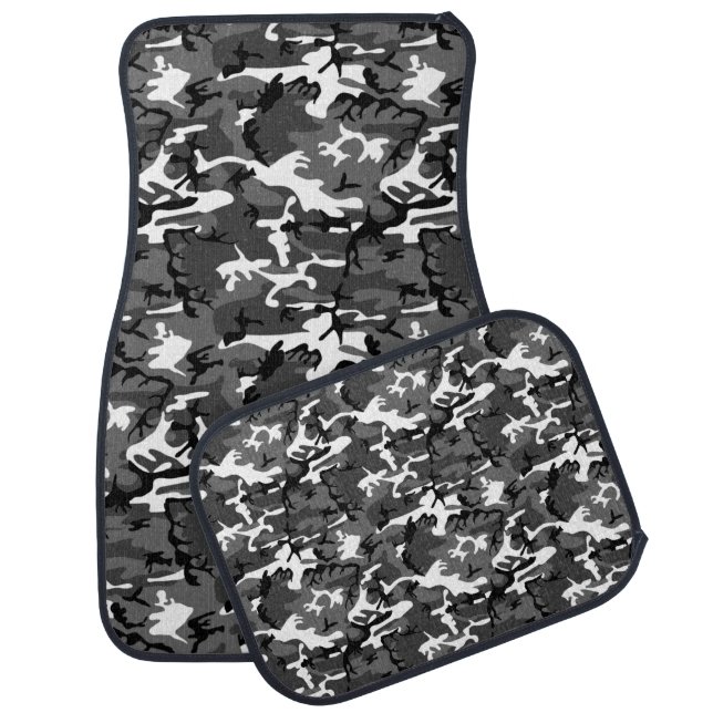 Winter Ice Camo Car Floor Mat (Set)