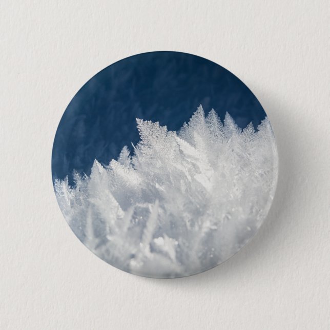Winter Ice Crystals Button (Front)