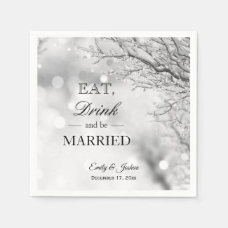 Winter Ice | Eat Drink and Be Married Wedding Napkins