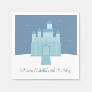 Winter Ice Frozen Palace Princess Birthday Party Paper Napkins