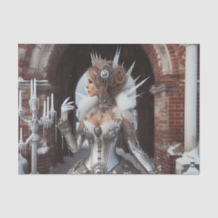 Winter Ice Queen Steampunk Victorian Industrial Tissue Paper