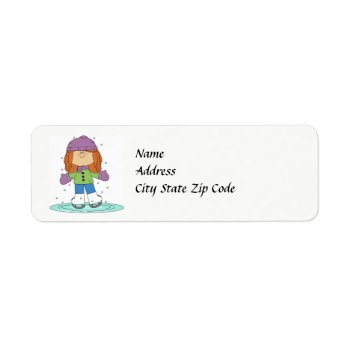 Winter Ice Skater Address Label by normagolden at Zazzle