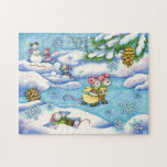 Winter Ice Skating Mice Puzzle