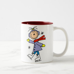 Winter Ice Skating Two-Tone Coffee Mug