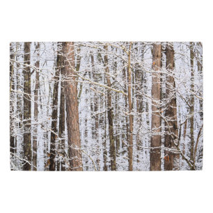 Winter Ice Storm in the Forest Metal Print