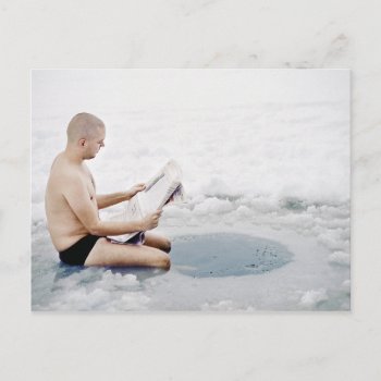 Winter Ice Swimming Postcard by Dozzle at Zazzle